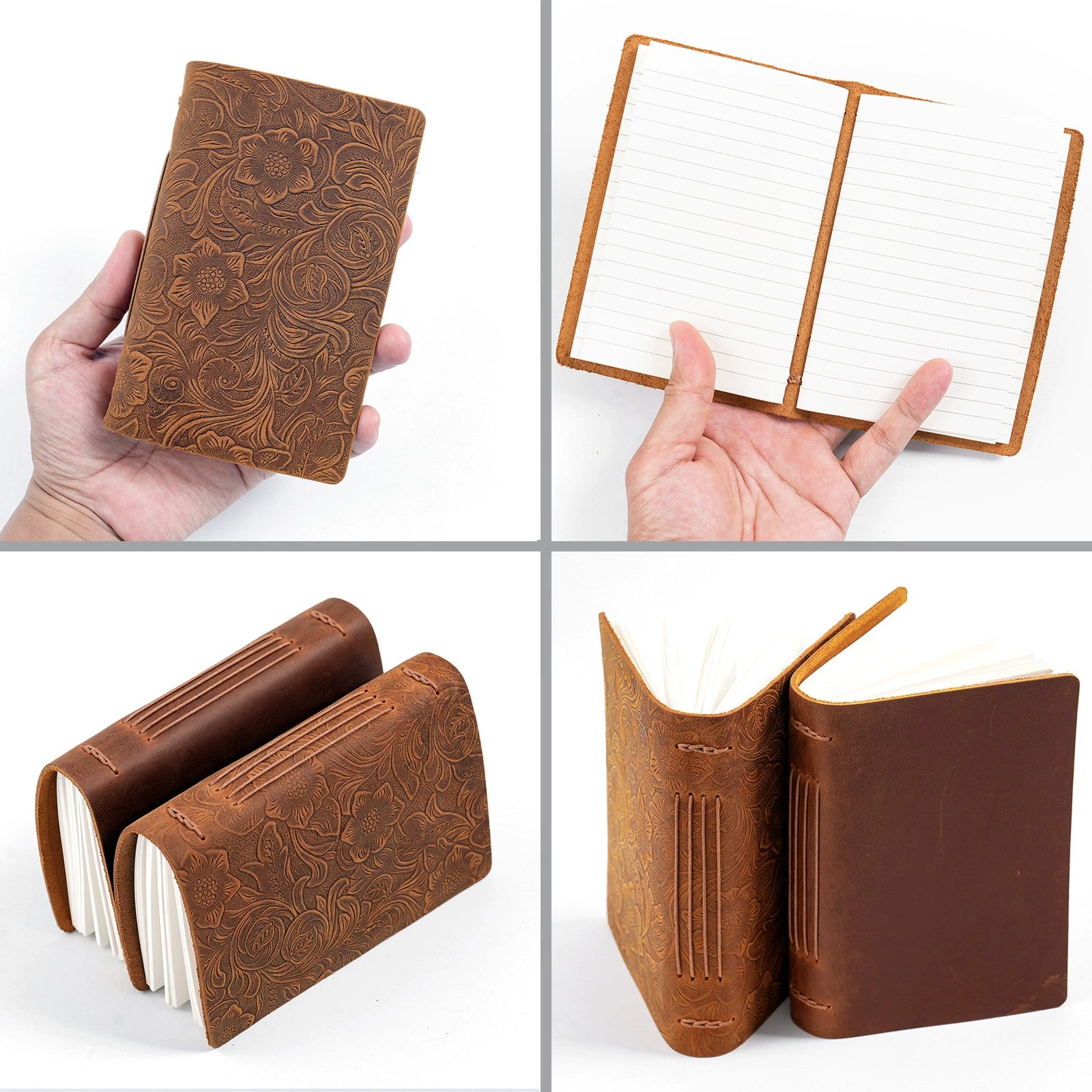 Crazy Horse Leather Portable Pocket Sketchbook