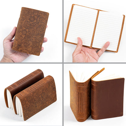 Crazy Horse Leather Portable Pocket Sketchbook