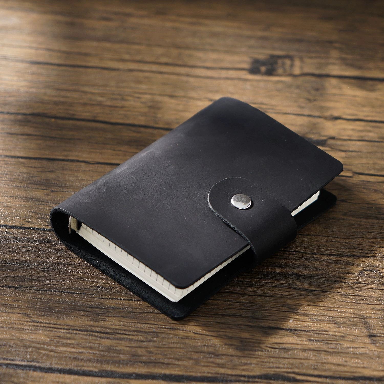 Crazy Horse Leather A8 Mini Refillable Pocket Journal