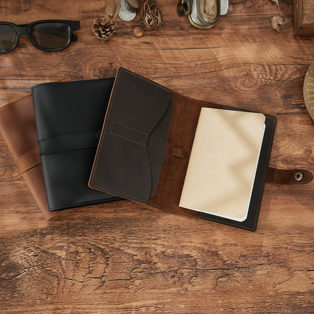 Crazy Horse Leather Magazine-Cover Travel Journal