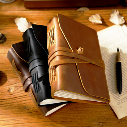 Crazy Horse Leather Refillable Diary Notebook