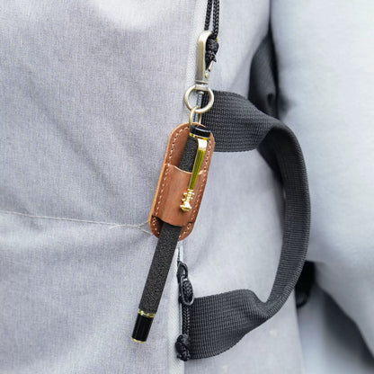 Crazy Horse Leather Portable Pen Sleeve