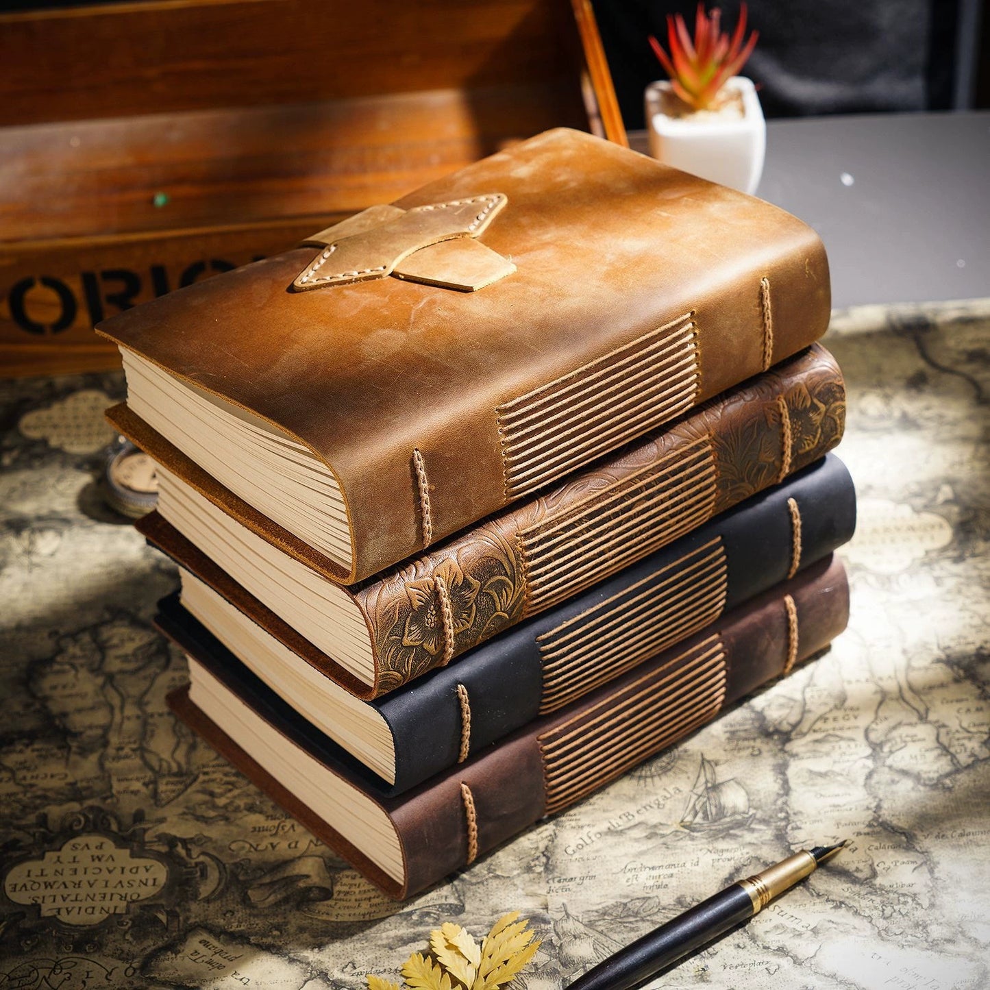 Crazy Horse Leather A5 Handmade Diary Notebook