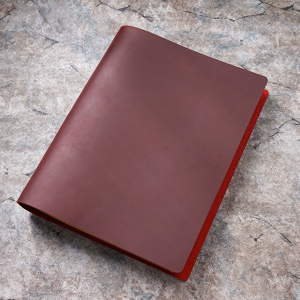 Crazy Horse Leather A4 Refillable Ring Binder Journal