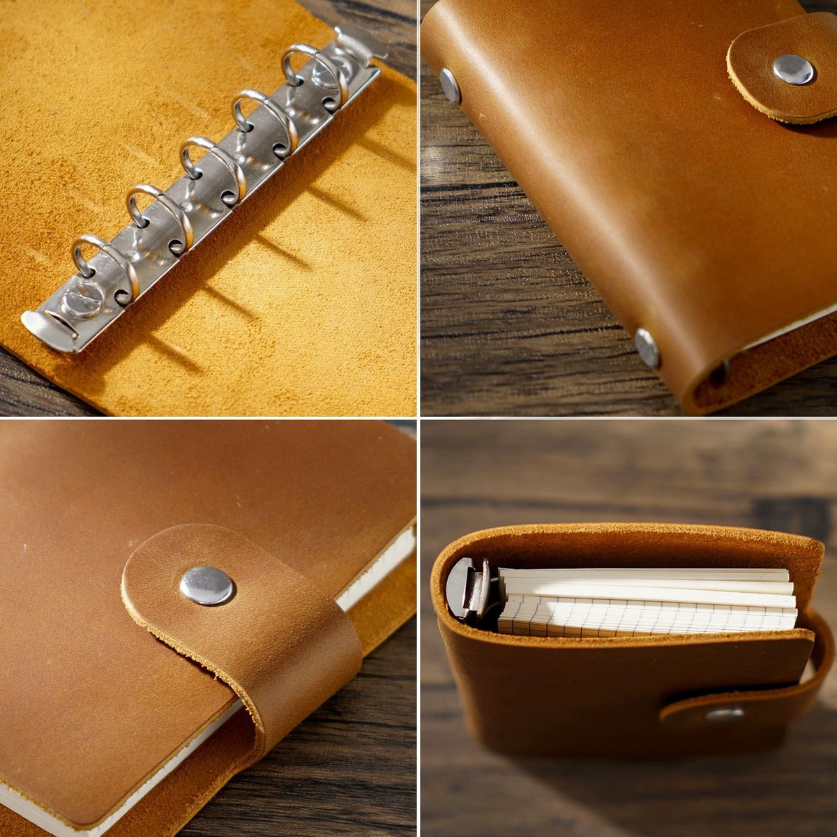 Crazy Horse Leather A8 Mini Refillable Pocket Journal