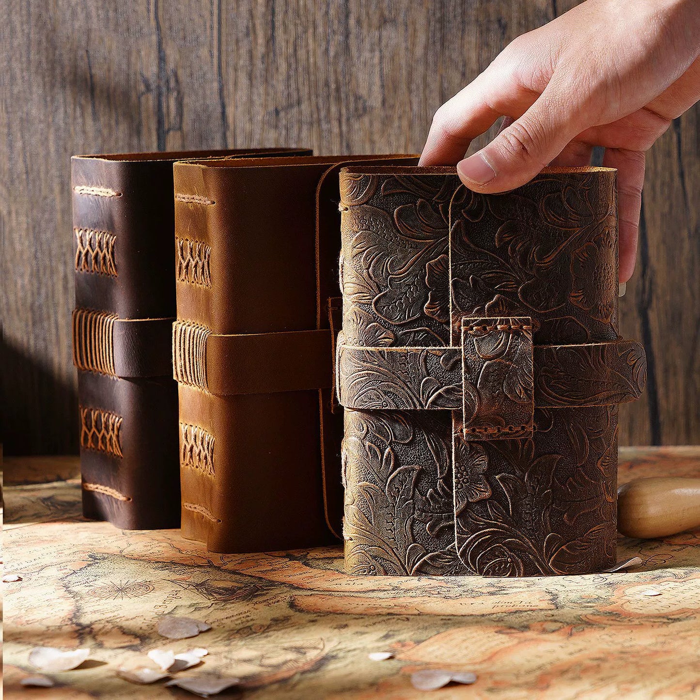 Crazy Horse Leather Kraft Paper Diary Notebook