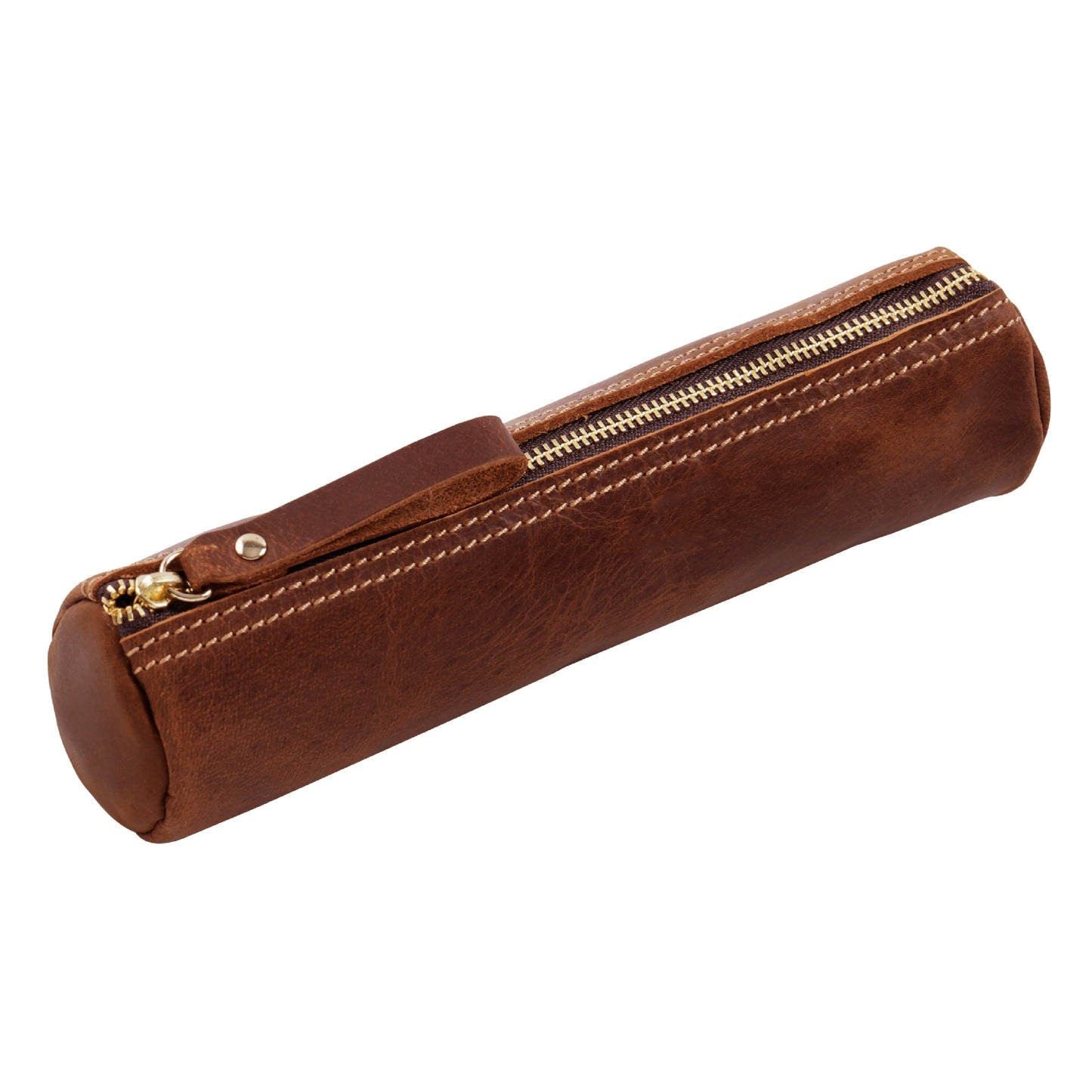 Crazy Horse Leather Zip Pen and Coin Pouch