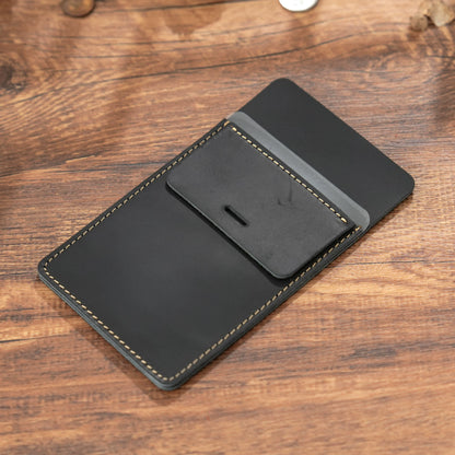 Crazy Horse Leather Clip-On Pocket Pen Holder