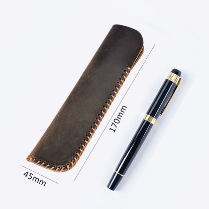 Crazy Horse Leather Knife-Style Pen Sheath