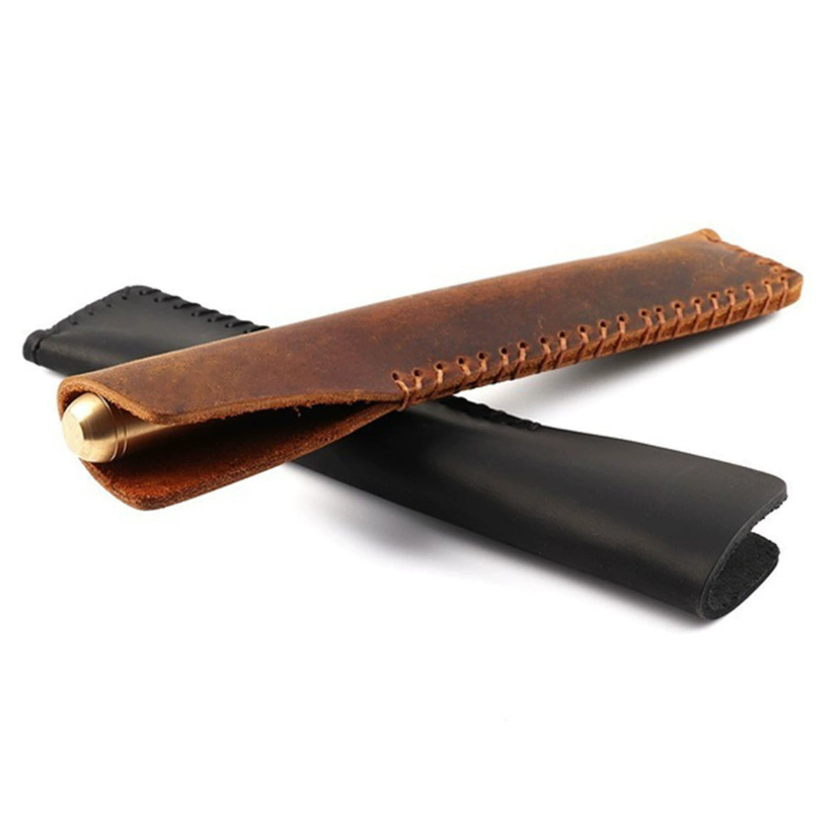 Crazy Horse Leather Handmade Pen Sleeve Case