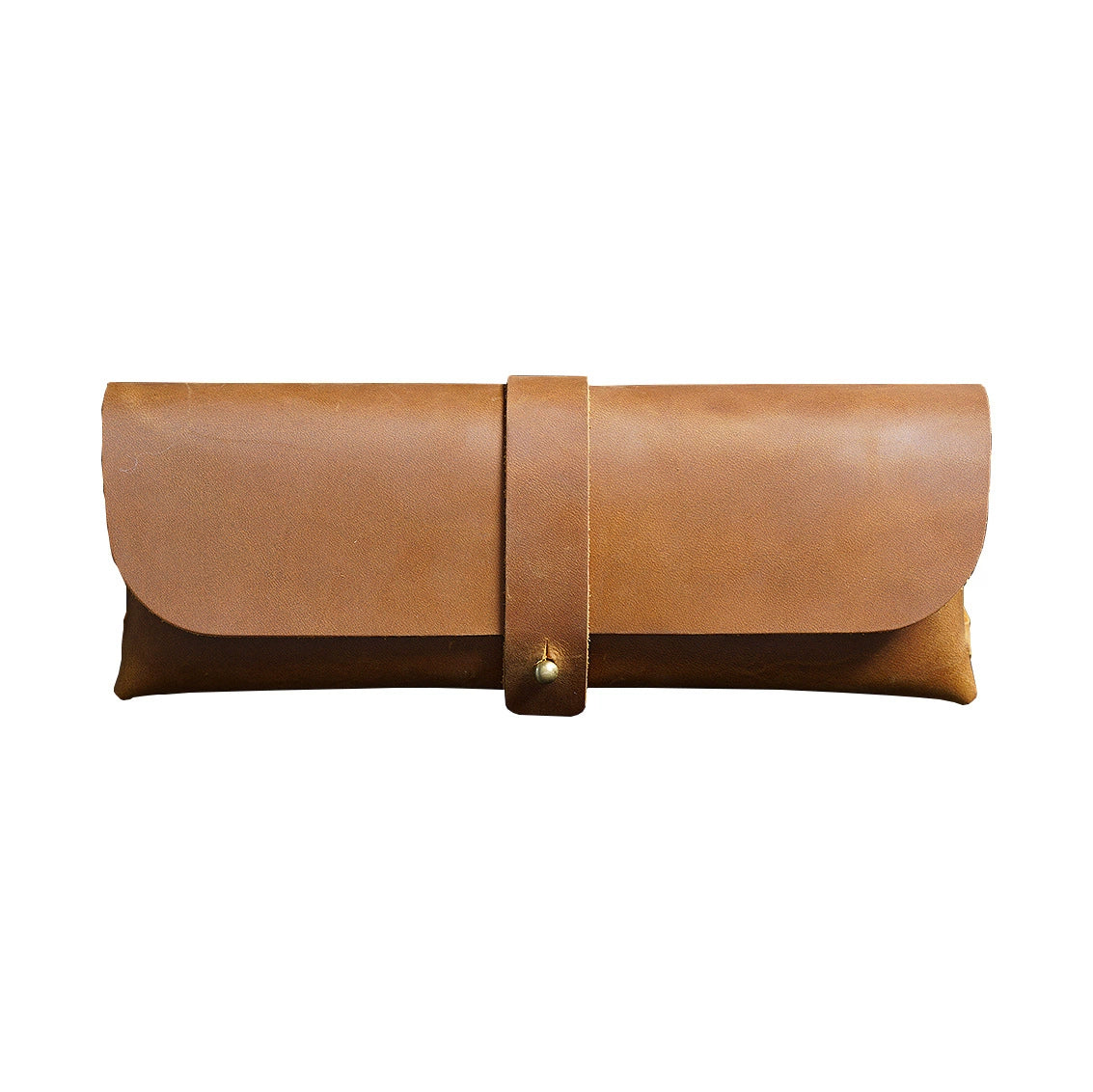 Crazy Horse Leather Slim Pencil Case Pouch