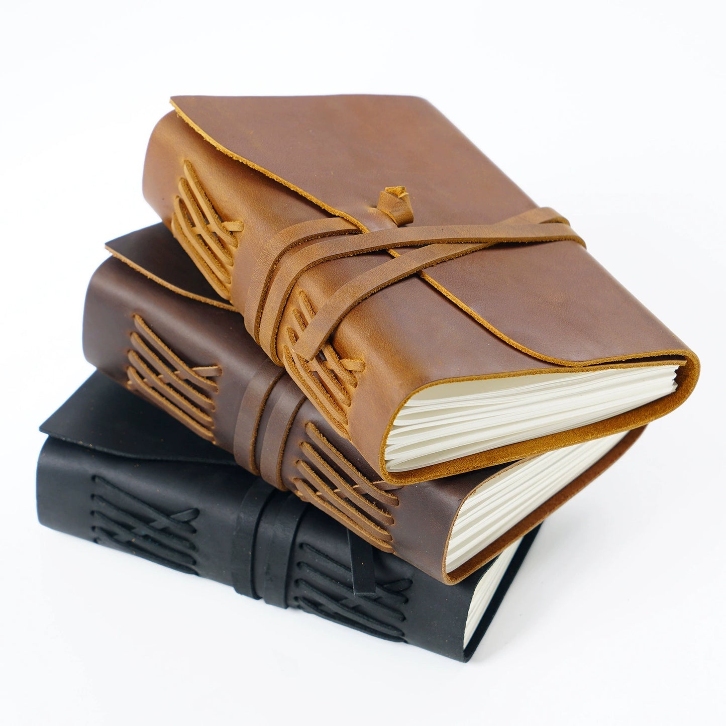 Crazy Horse Leather Refillable Diary Notebook