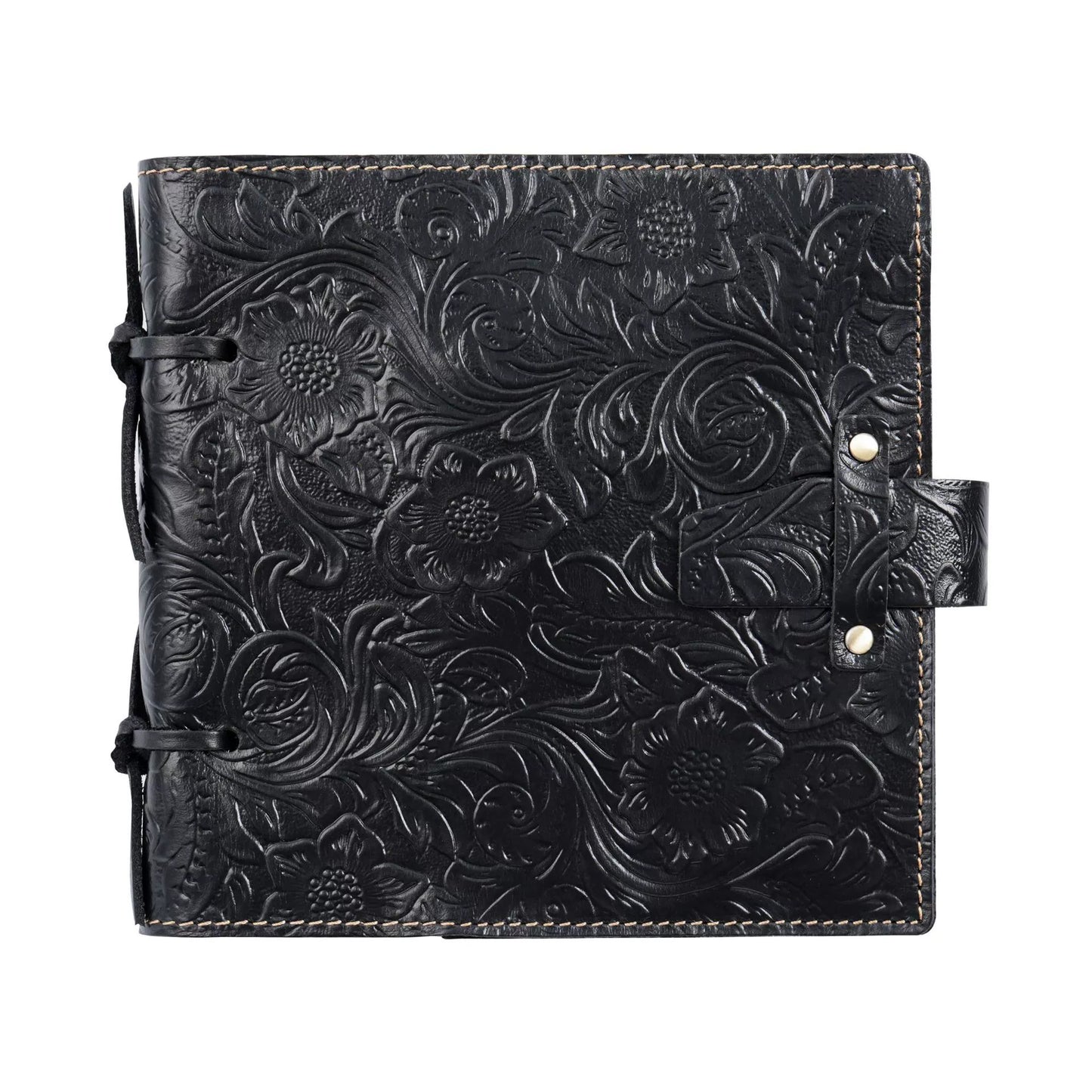 Crazy Horse Leather Embossed Cord-Tied Sketch Journal