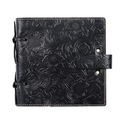 Crazy Horse Leather Embossed Cord-Tied Sketch Journal
