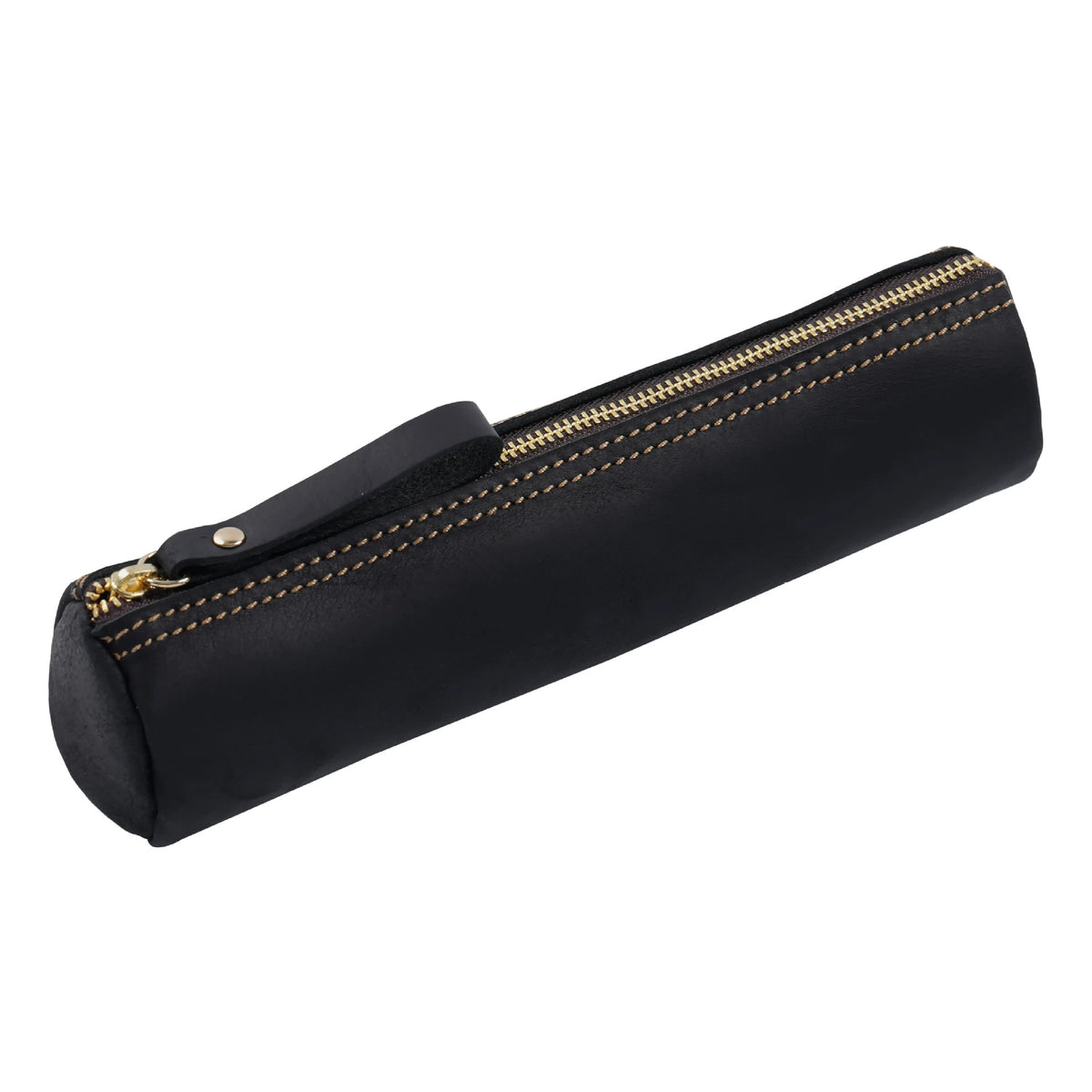 Crazy Horse Leather Zip Pen and Coin Pouch