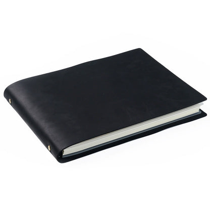 Crazy Horse Leather A4 Landscape Refillable Journal