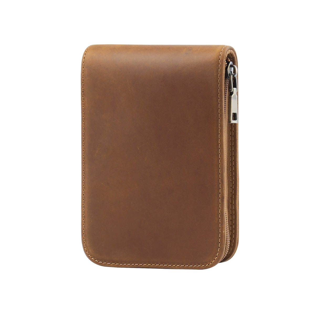 Crazy Horse Leather 12-Slot Zip Pen Organizer
