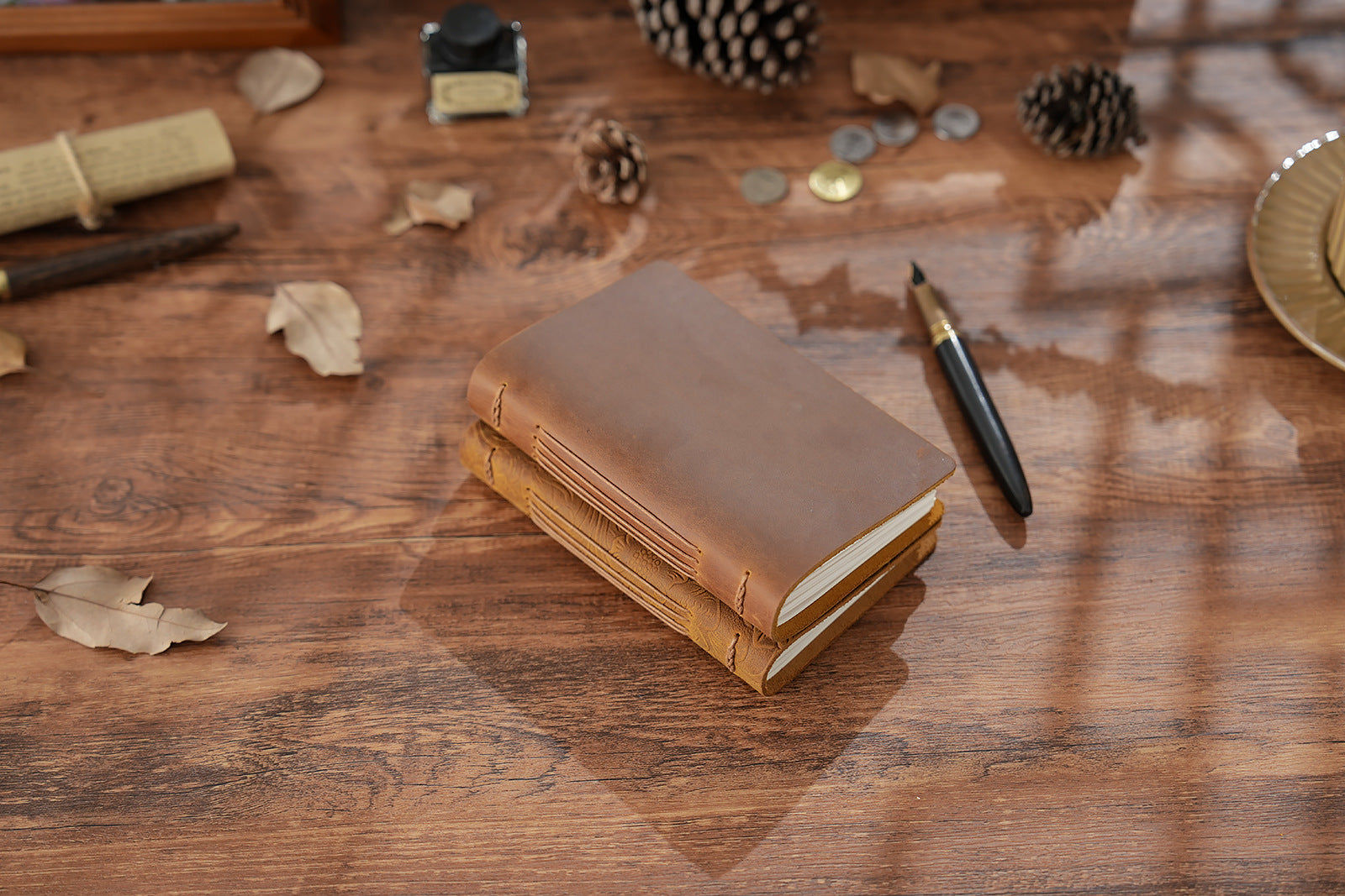 Crazy Horse Leather Portable Pocket Sketchbook
