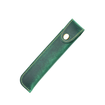Crazy Horse Leather Slim Pen Sleeve Protective Case