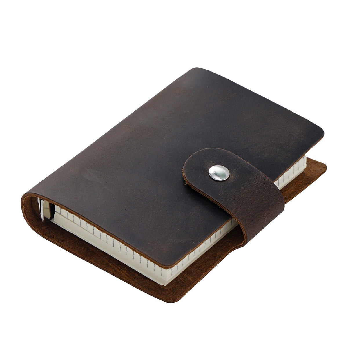 Crazy Horse Leather A8 Mini Refillable Pocket Journal