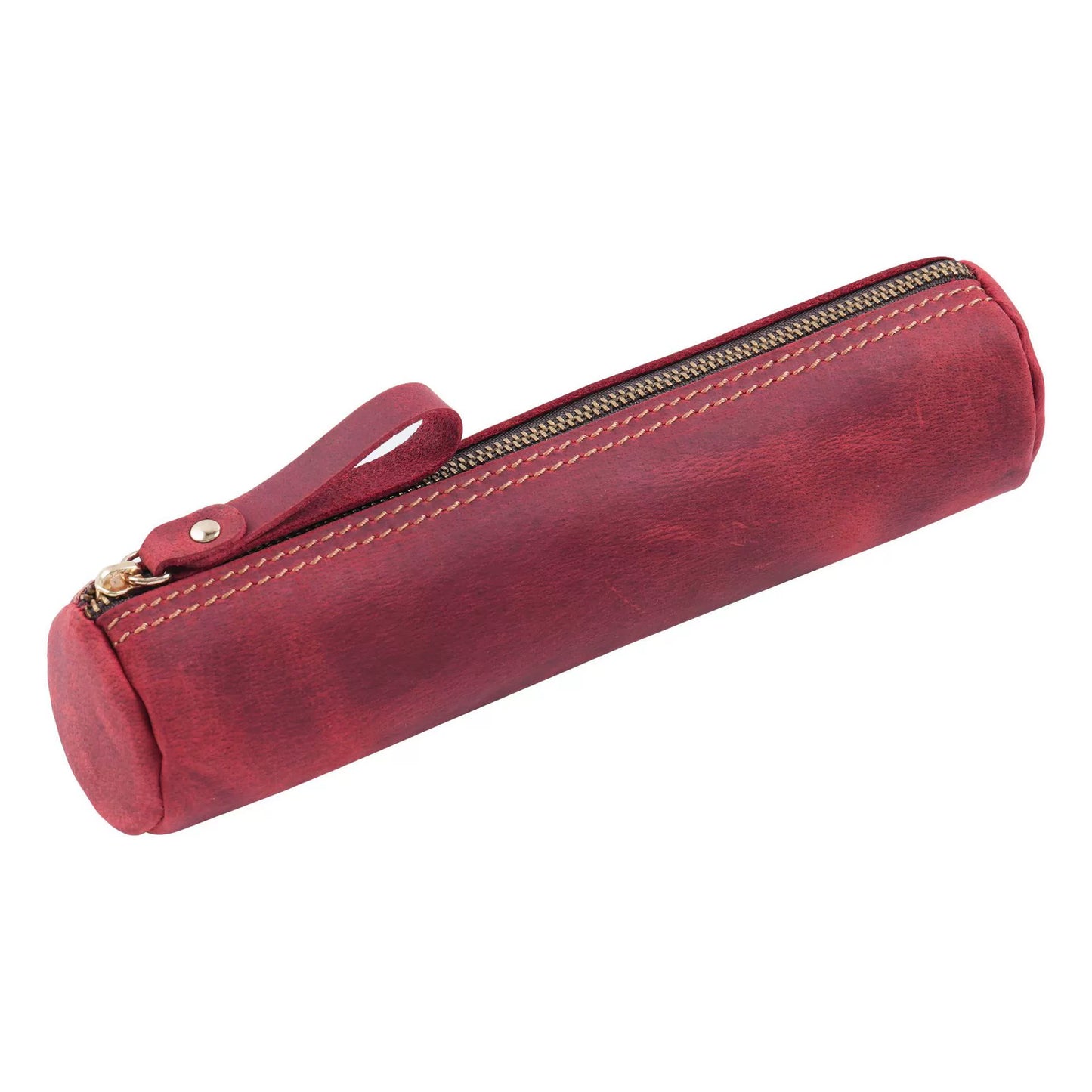 Crazy Horse Leather Zip Pen and Coin Pouch