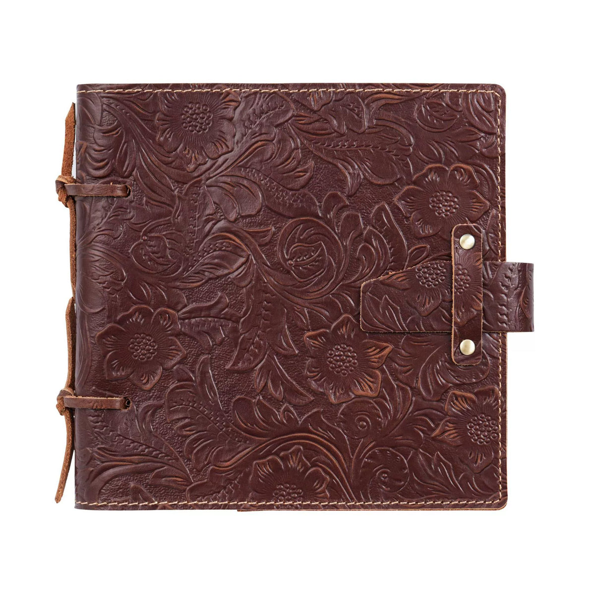 Crazy Horse Leather Embossed Cord-Tied Sketch Journal