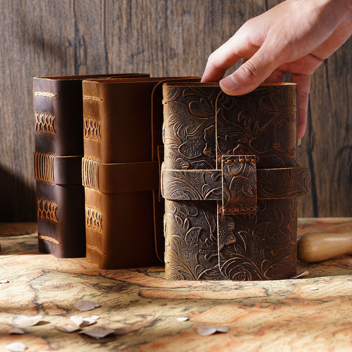 Crazy Horse Leather Kraft Paper Diary Notebook