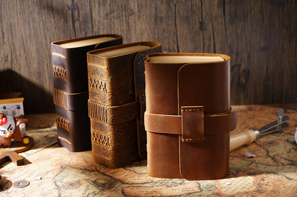 Crazy Horse Leather Kraft Paper Diary Notebook