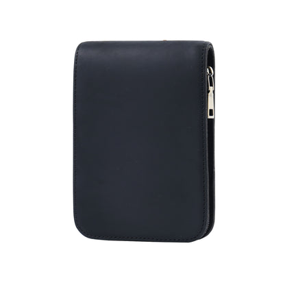 Crazy Horse Leather 12-Slot Zip Pen Organizer