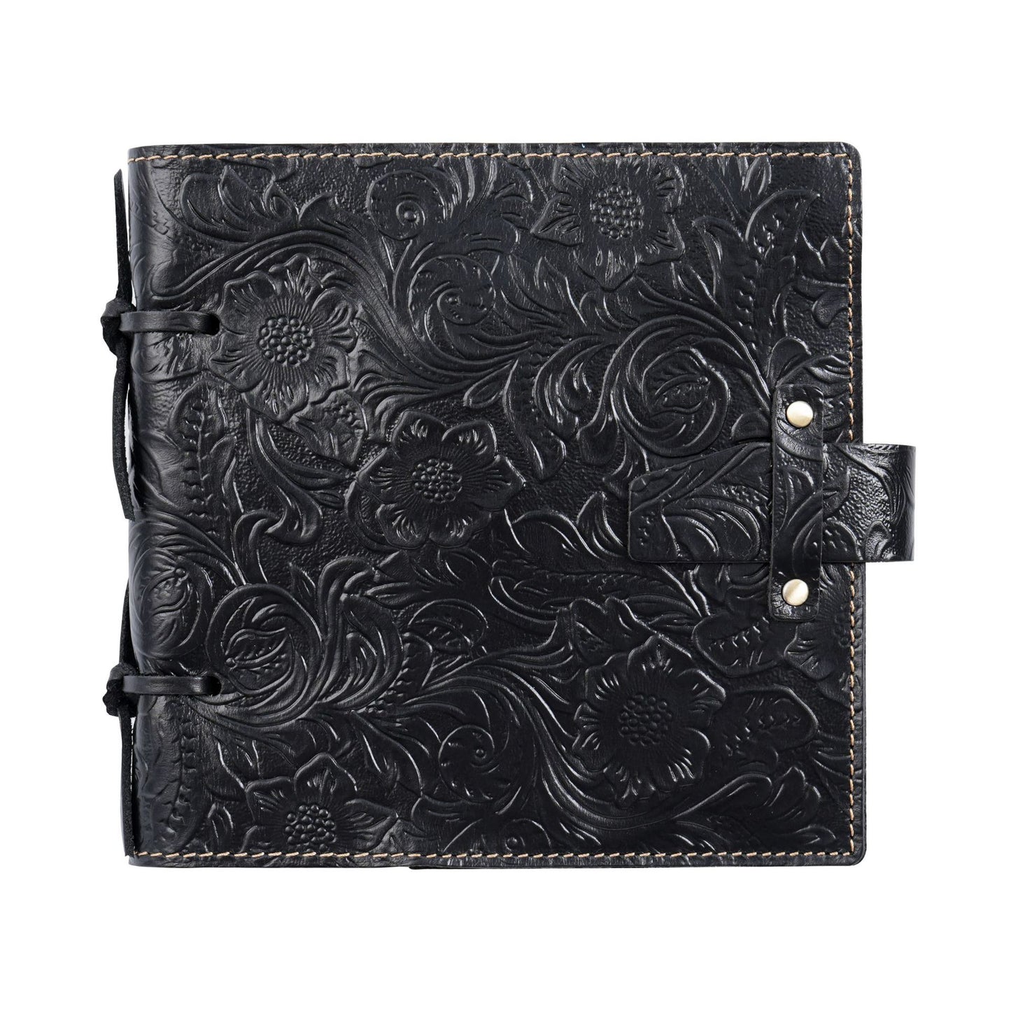 Crazy Horse Leather Embossed Cord-Tied Sketch Journal