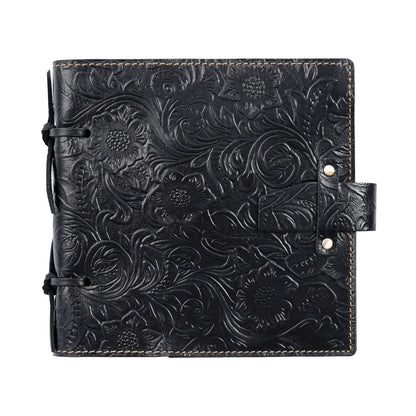 Crazy Horse Leather Embossed Cord-Tied Sketch Journal
