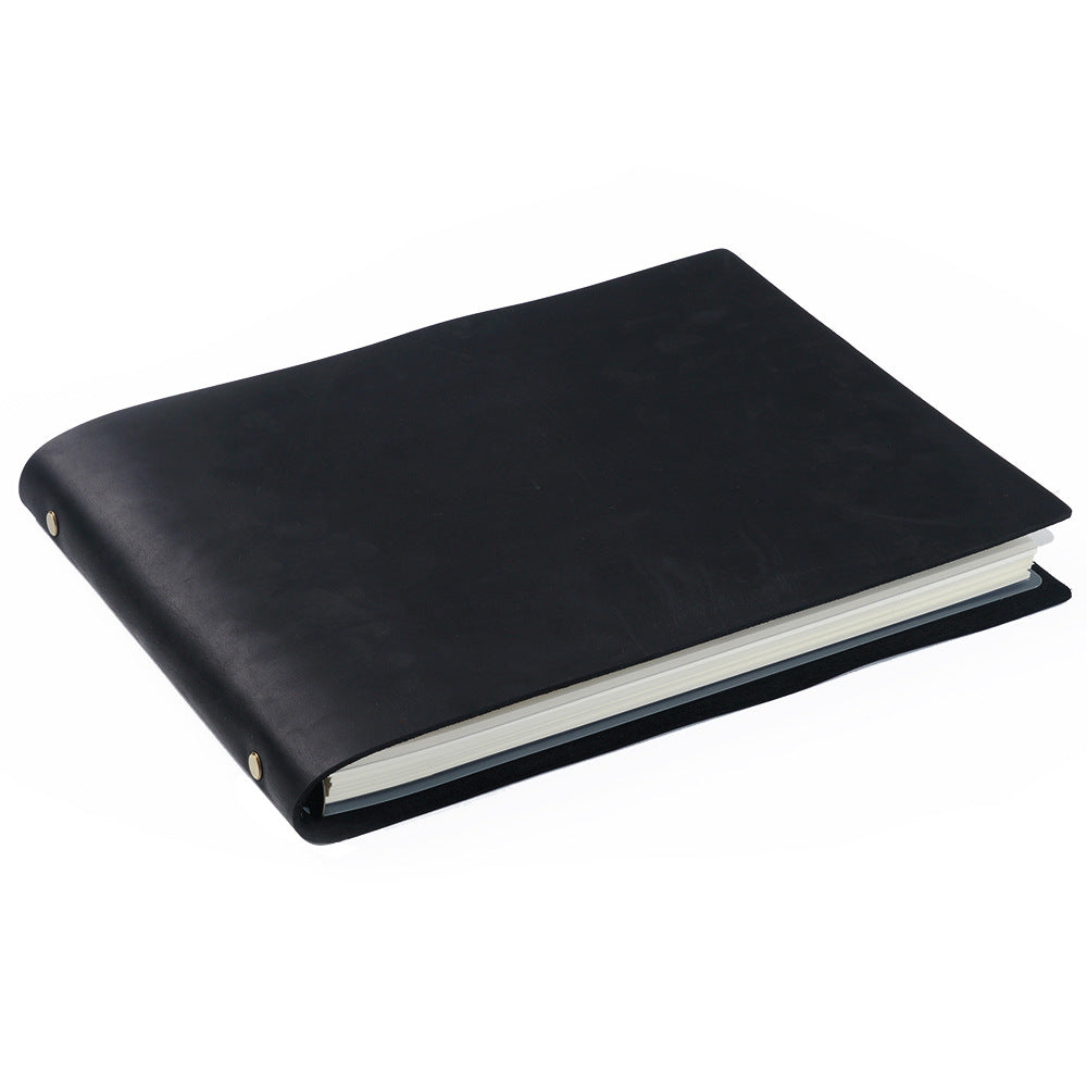 Crazy Horse Leather A4 Landscape Refillable Journal