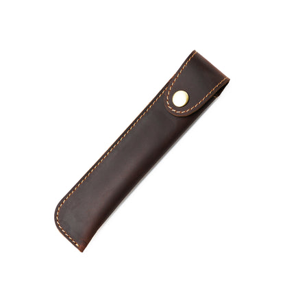 Crazy Horse Leather Slim Pen Sleeve Protective Case