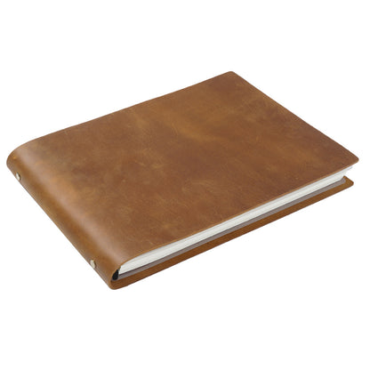Crazy Horse Leather A4 Landscape Refillable Journal