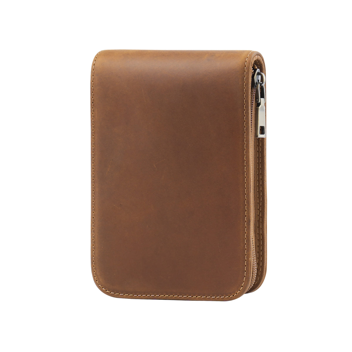 Crazy Horse Leather 12-Slot Zip Pen Organizer