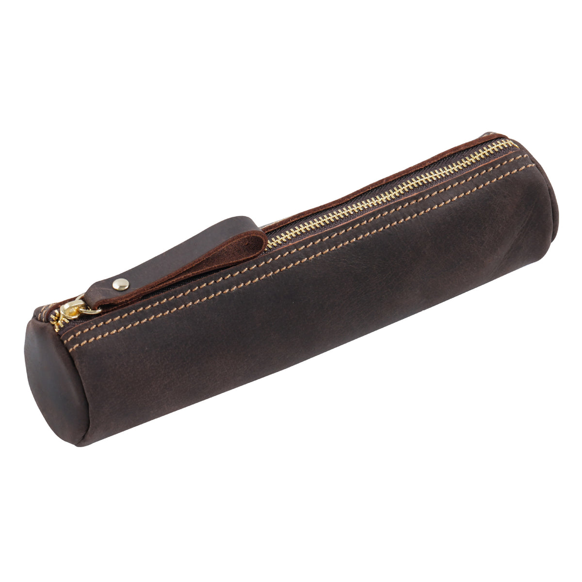 Crazy Horse Leather Zip Pen and Coin Pouch