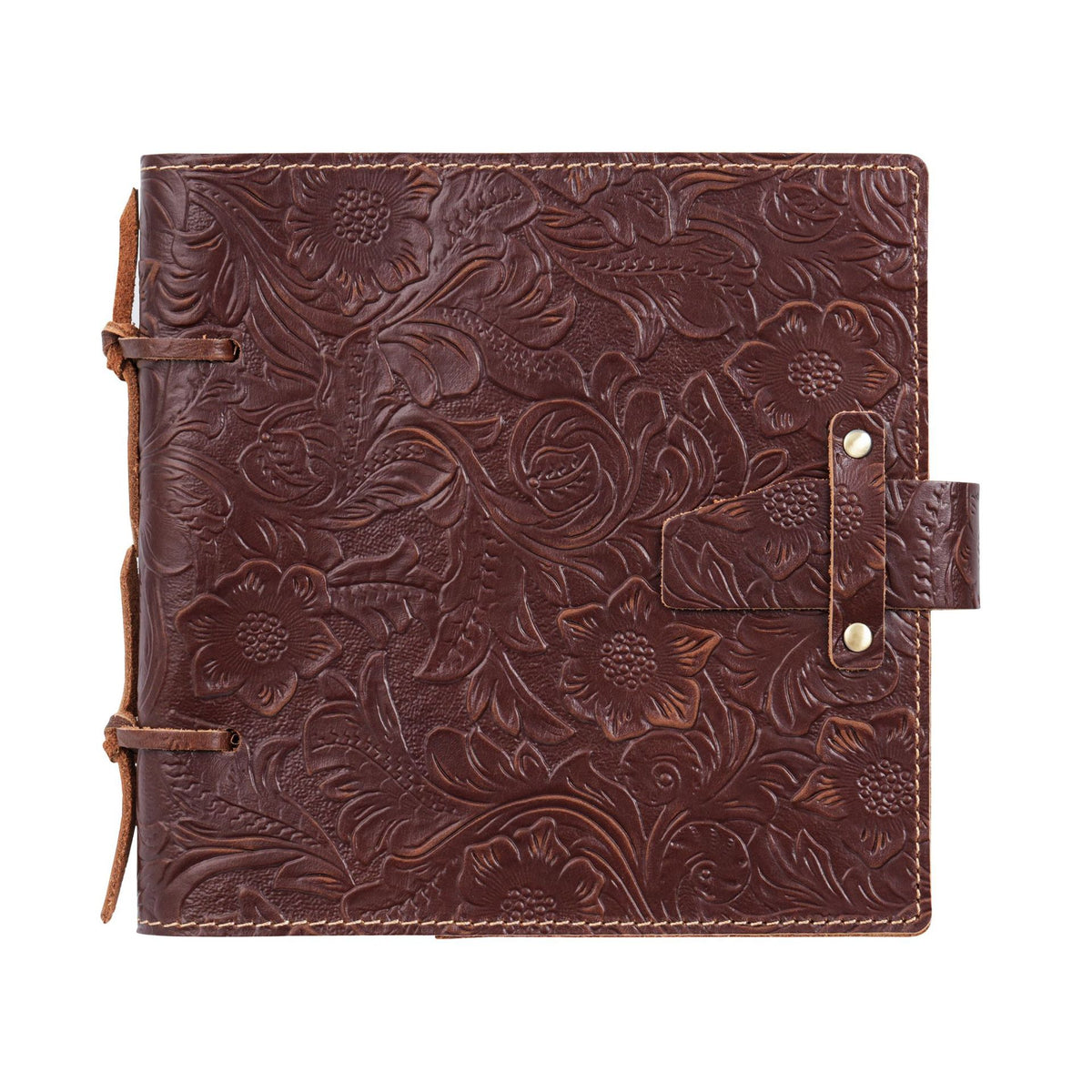 Crazy Horse Leather Embossed Cord-Tied Sketch Journal
