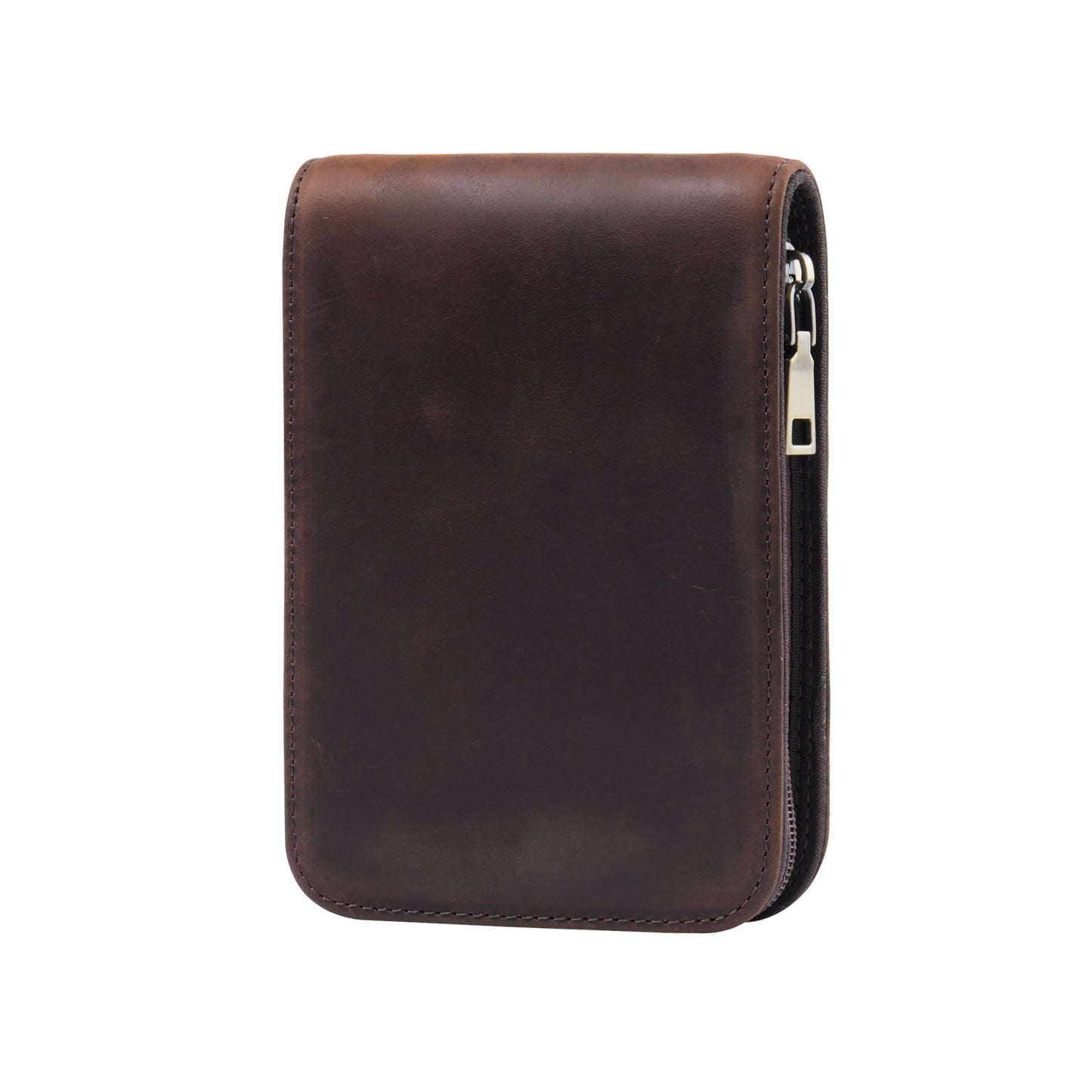 Crazy Horse Leather 12-Slot Zip Pen Organizer