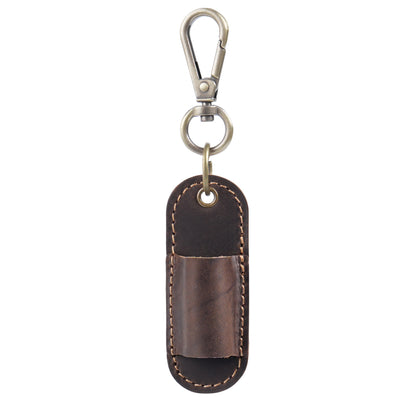 Crazy Horse Leather Portable Pen Sleeve
