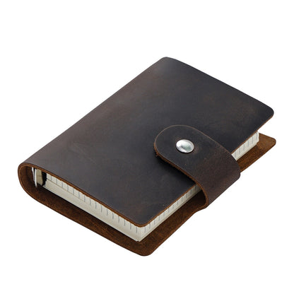 Crazy Horse Leather A8 Mini Refillable Pocket Journal