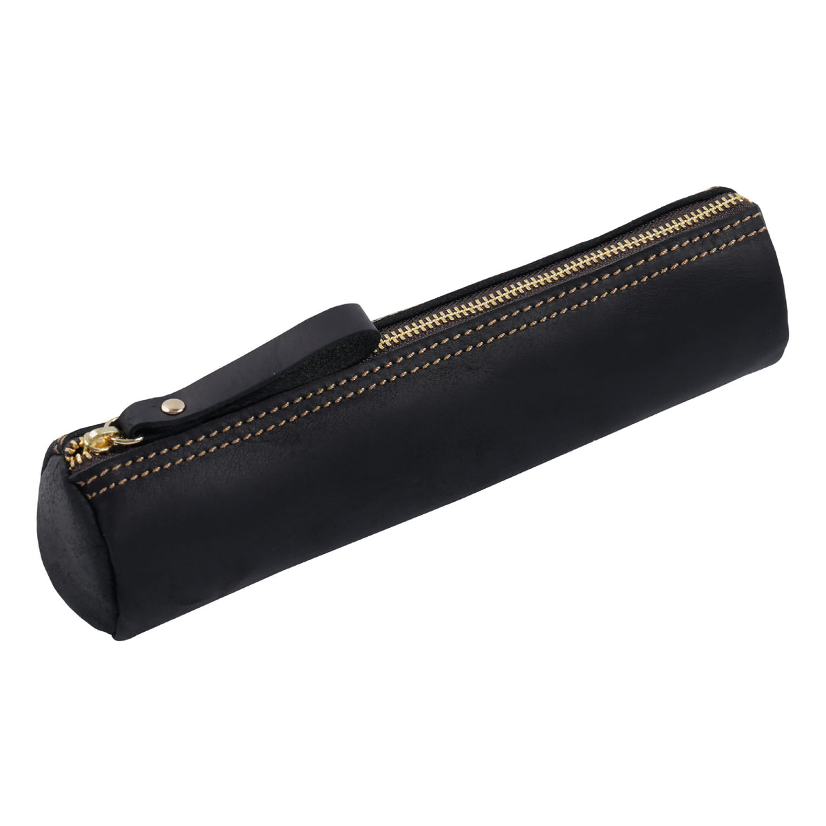 Crazy Horse Leather Zip Pen and Coin Pouch