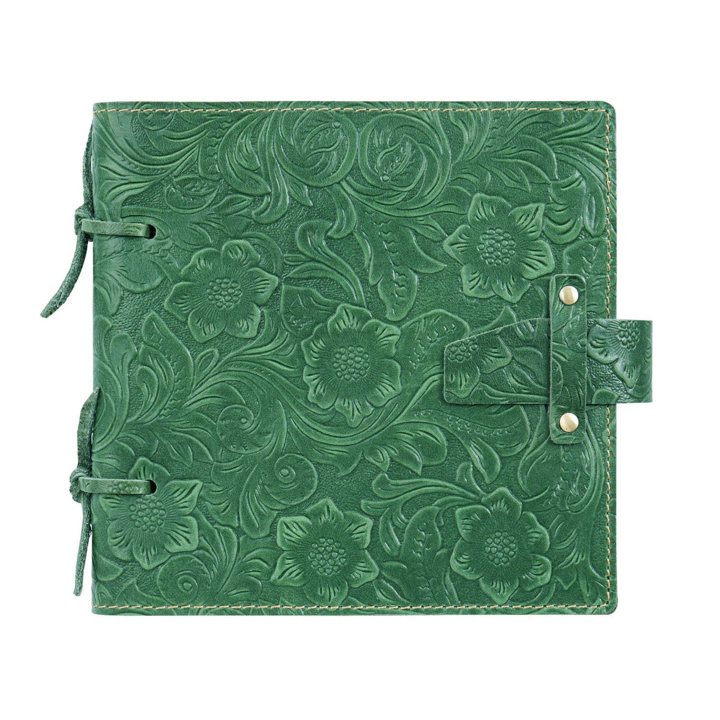Crazy Horse Leather Embossed Cord-Tied Sketch Journal