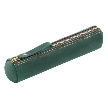 Crazy Horse Leather Zip Pen and Coin Pouch