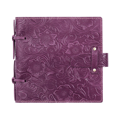 Crazy Horse Leather Embossed Cord-Tied Sketch Journal