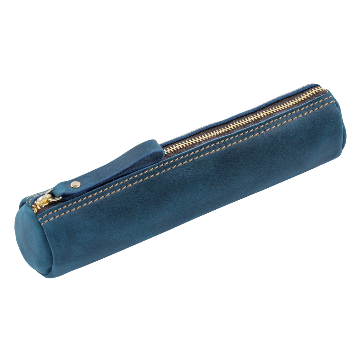 Crazy Horse Leather Zip Pen and Coin Pouch