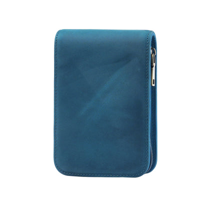 Crazy Horse Leather 12-Slot Zip Pen Organizer