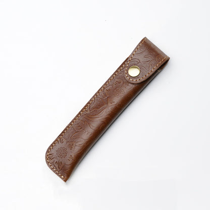 Crazy Horse Leather Slim Pen Sleeve Protective Case