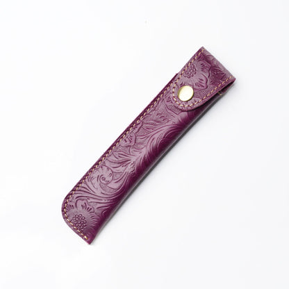 Crazy Horse Leather Slim Pen Sleeve Protective Case